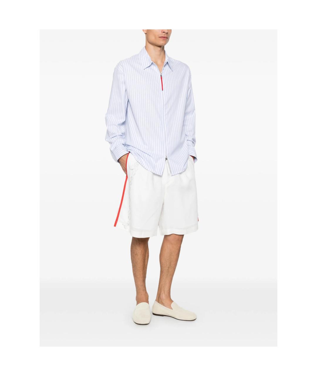 JACQUEMUS Белые хлопковые шорты, фото 6
