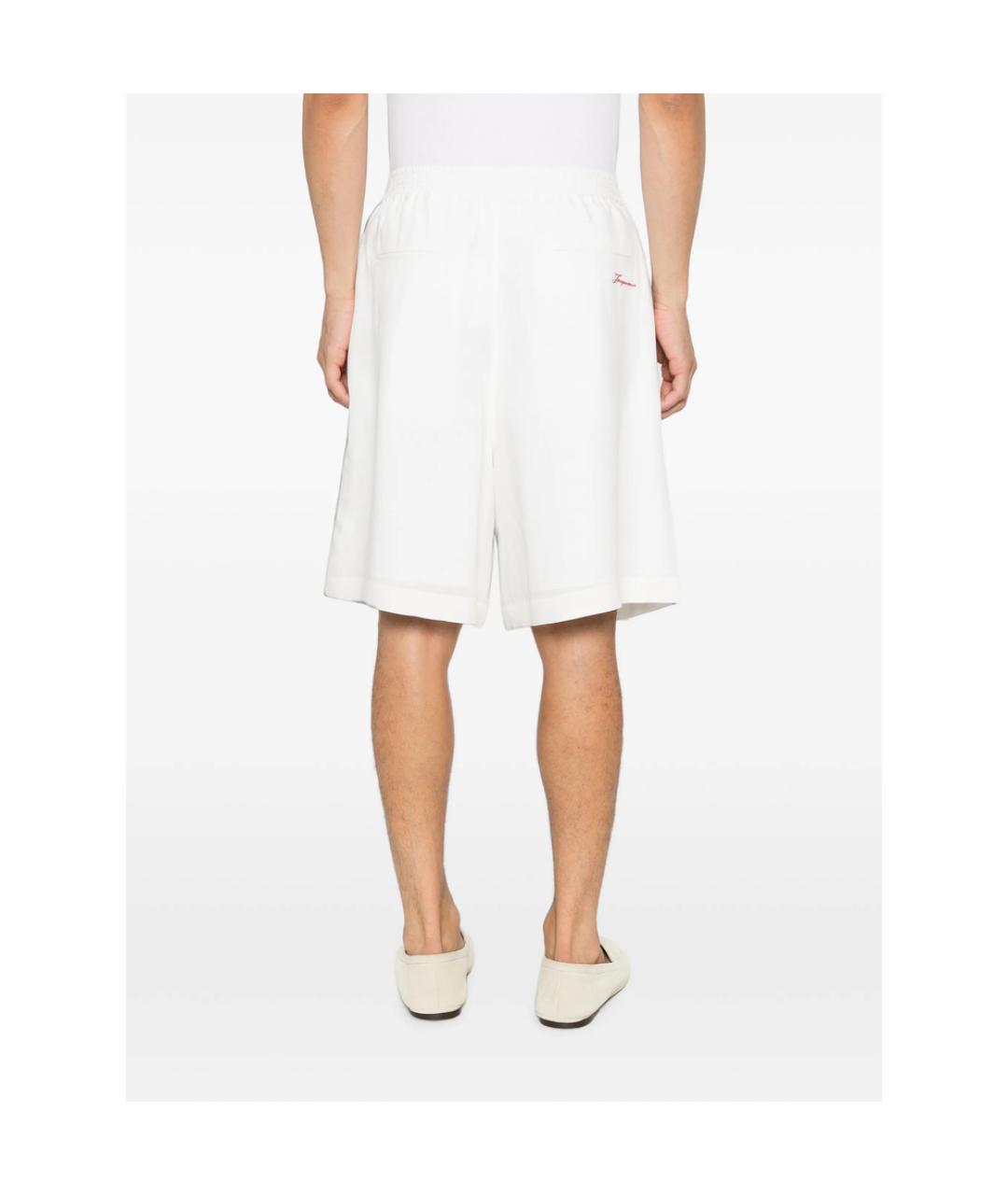 JACQUEMUS Белые хлопковые шорты, фото 3