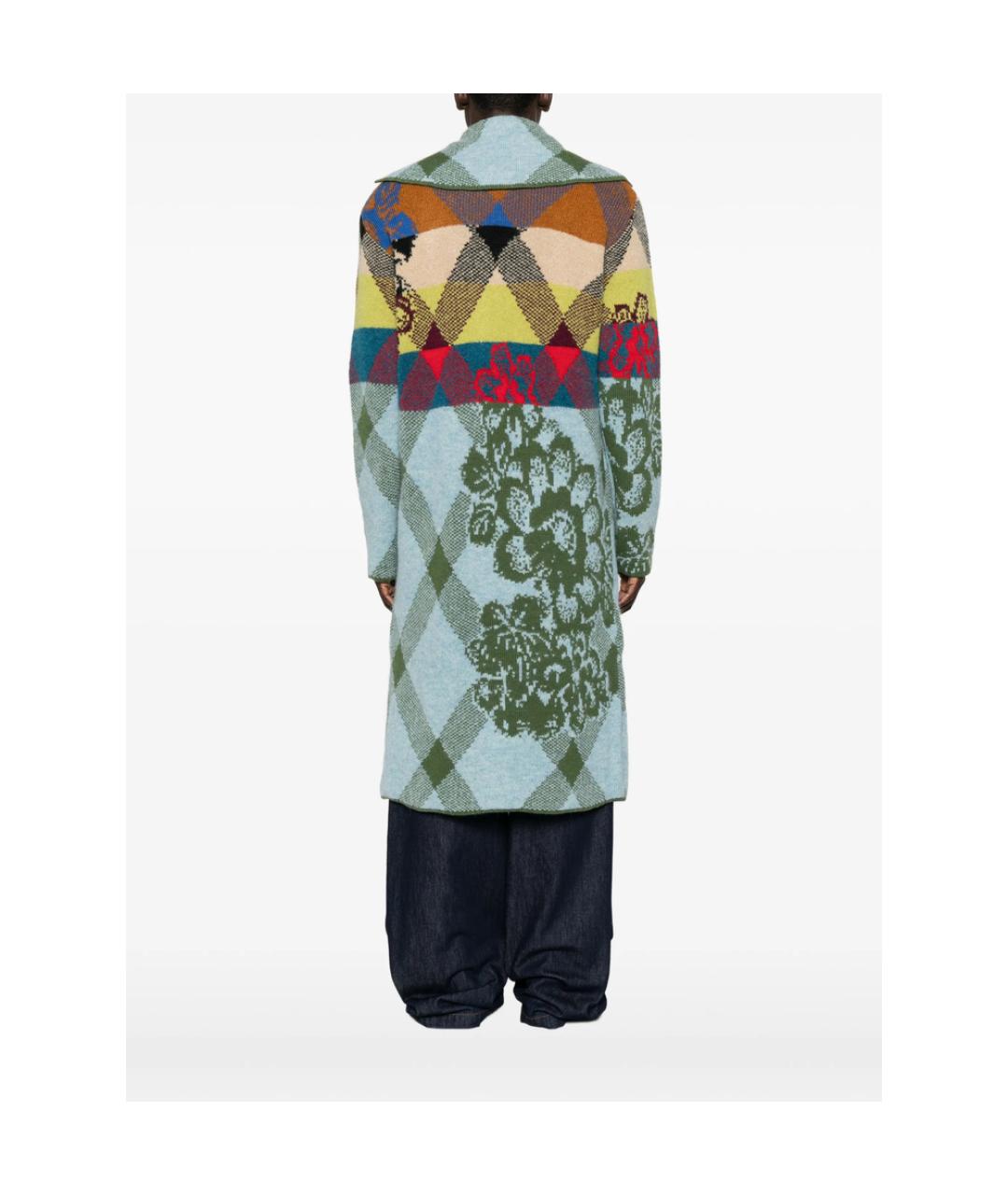 DRIES VAN NOTEN Синее шерстяное пальто, фото 3