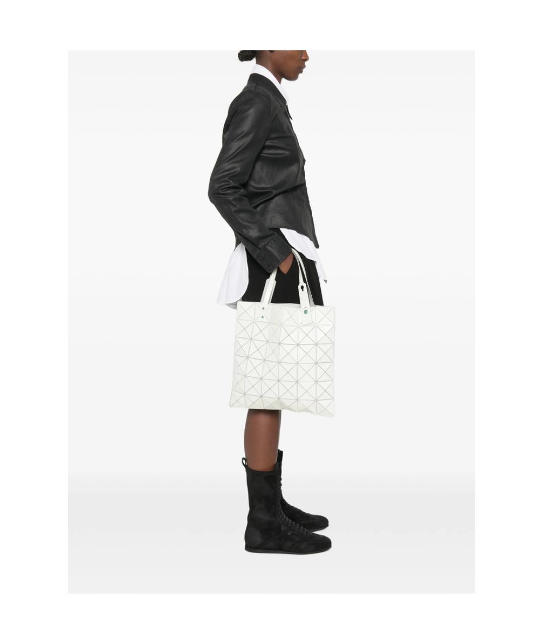 BAO BAO ISSEY MIYAKE Белая сумка тоут из искусственной кожи, фото 3
