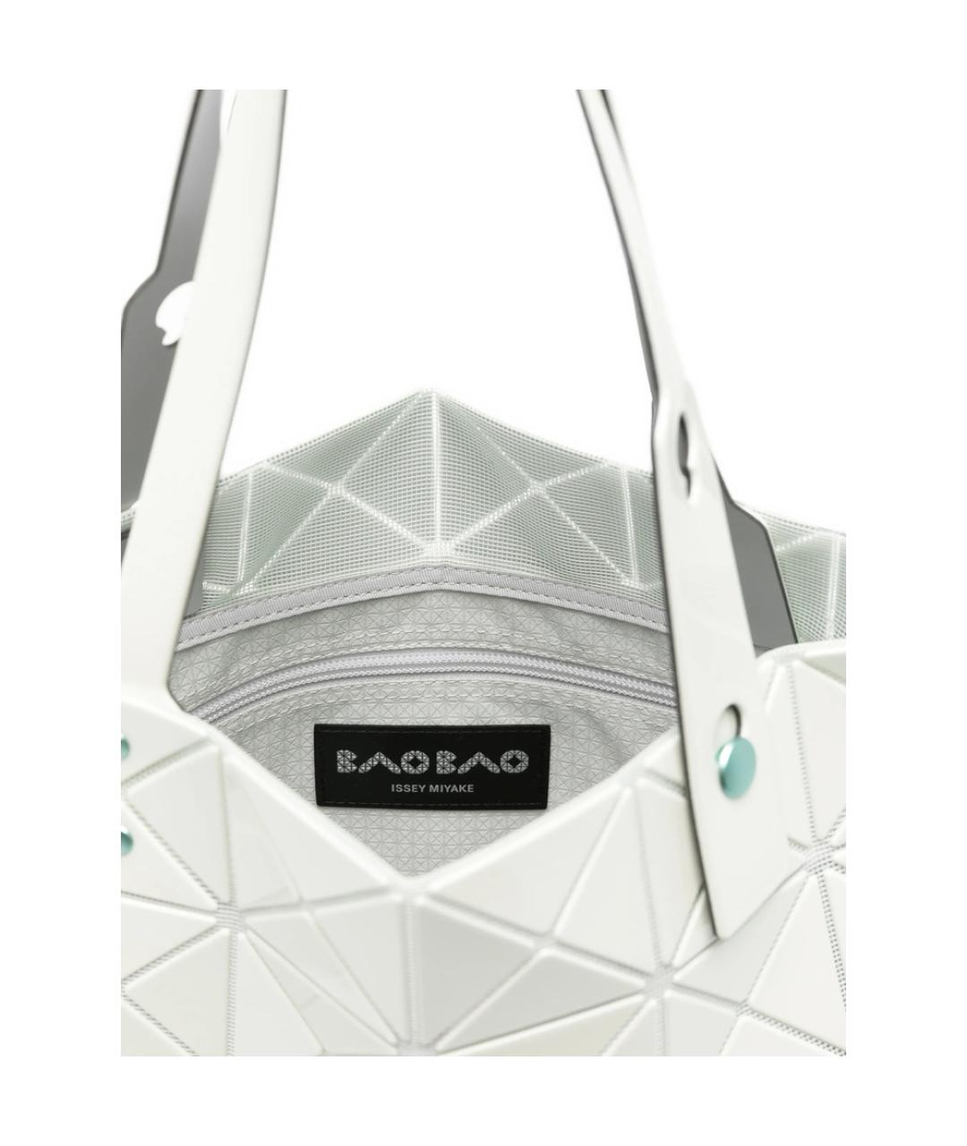 BAO BAO ISSEY MIYAKE Белая сумка тоут из искусственной кожи, фото 4