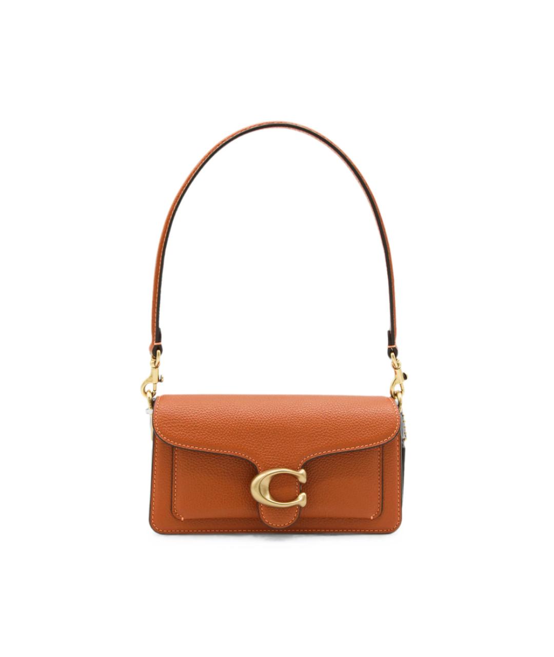 COACH Коричневая кожаная сумка через плечо, фото 1