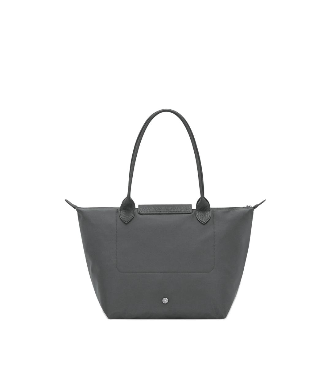 LONGCHAMP Серая кожаная сумка тоут, фото 2