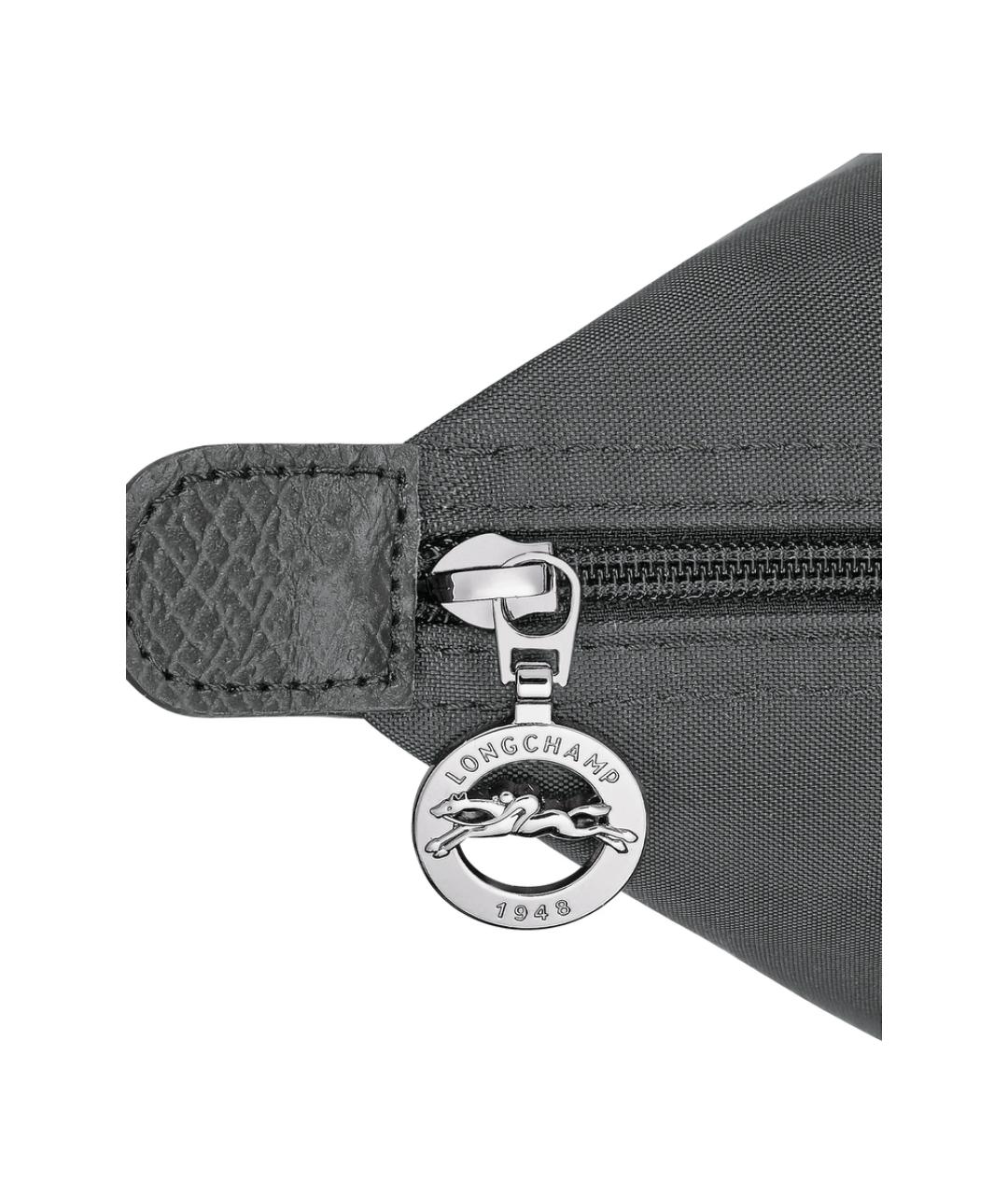 LONGCHAMP Серая кожаная сумка тоут, фото 5