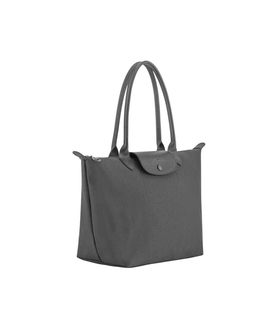 LONGCHAMP Серая кожаная сумка тоут, фото 3