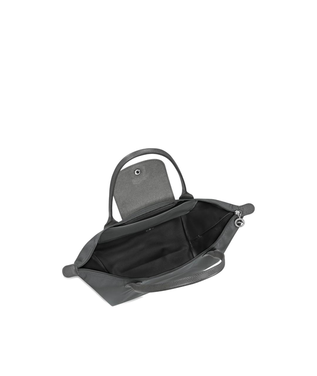 LONGCHAMP Серая кожаная сумка тоут, фото 4