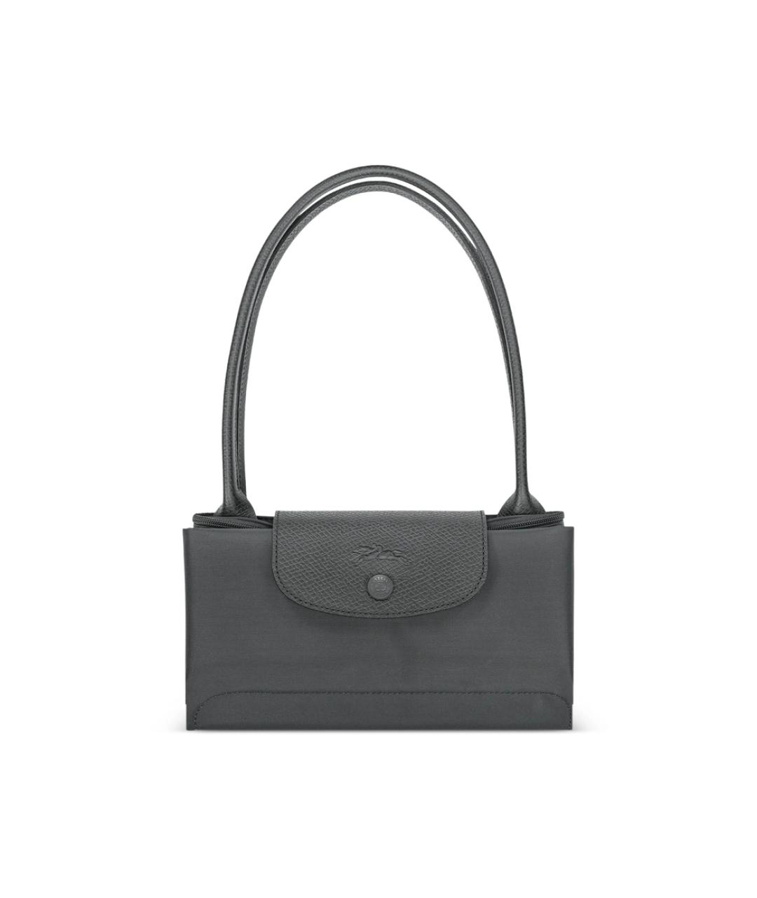 LONGCHAMP Серая кожаная сумка тоут, фото 6