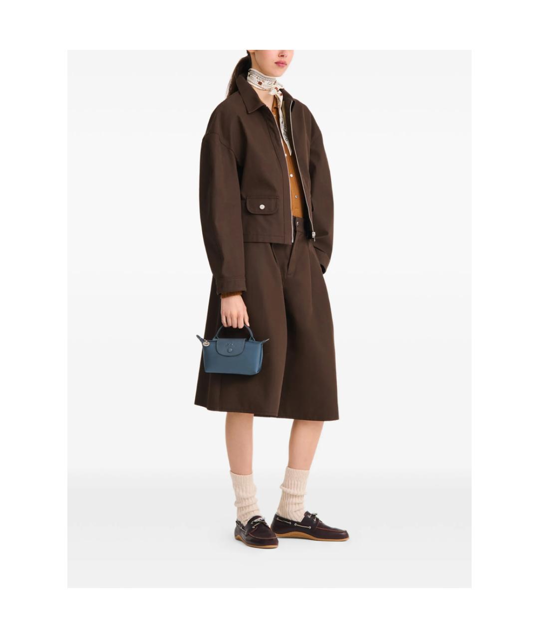 LONGCHAMP Антрацитовая синтетическая сумка тоут, фото 2