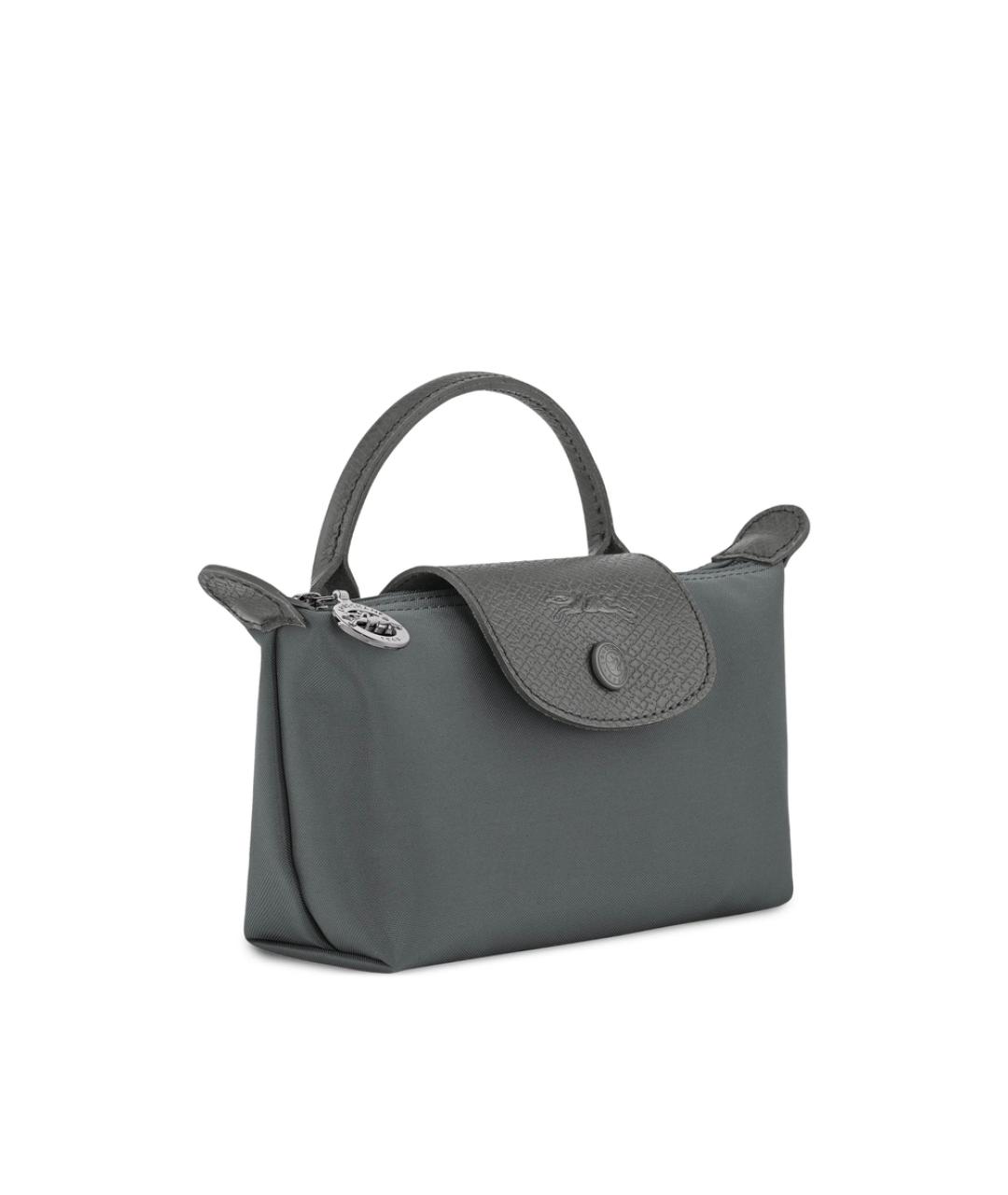 LONGCHAMP Антрацитовая синтетическая сумка тоут, фото 6