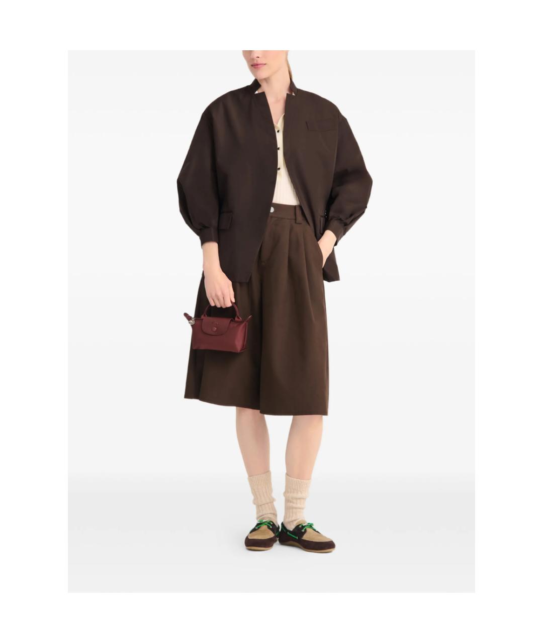 LONGCHAMP Бордовая синтетическая сумка тоут, фото 2