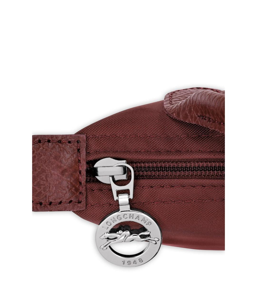 LONGCHAMP Бордовая синтетическая сумка тоут, фото 5