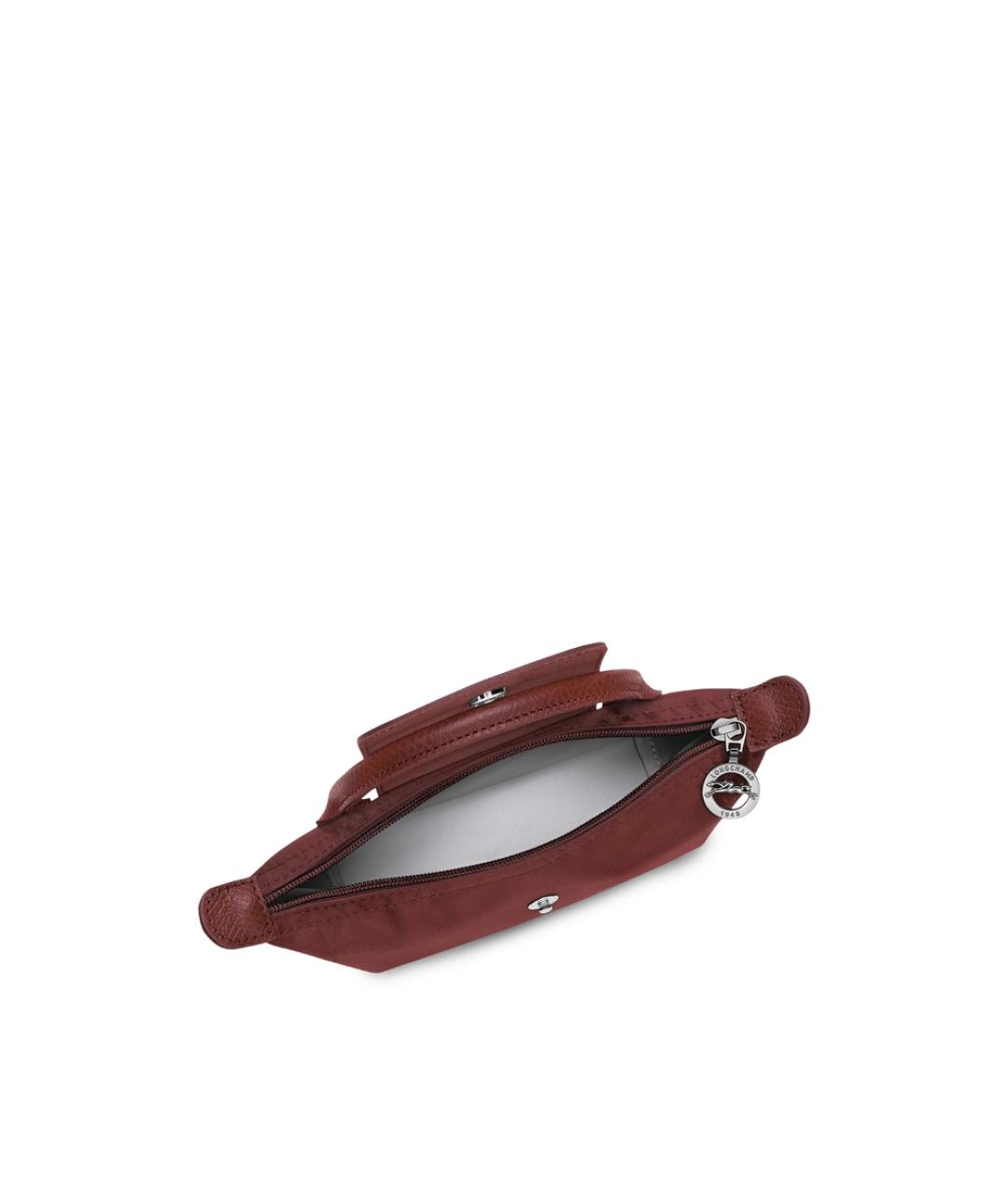LONGCHAMP Бордовая синтетическая сумка тоут, фото 4