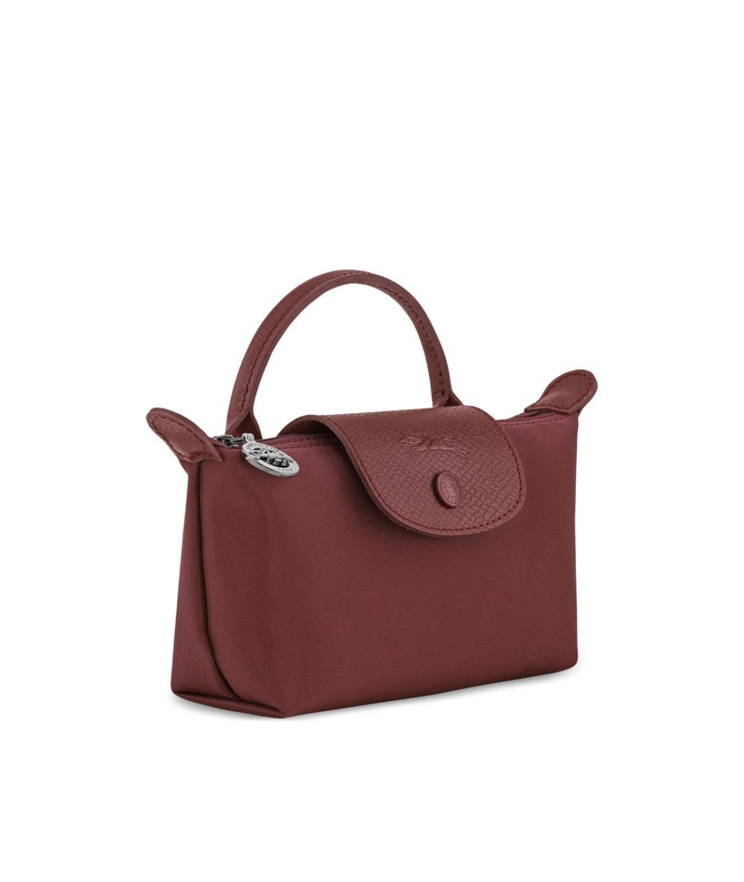 LONGCHAMP Бордовая синтетическая сумка тоут, фото 6