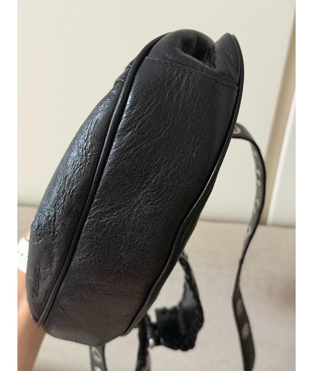 BALENCIAGA Черная кожаная сумка с короткими ручками, фото 5