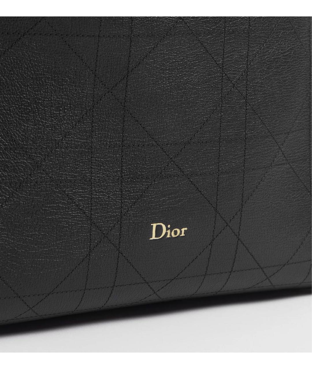 CHRISTIAN DIOR Черная кожаная сумка через плечо, фото 4