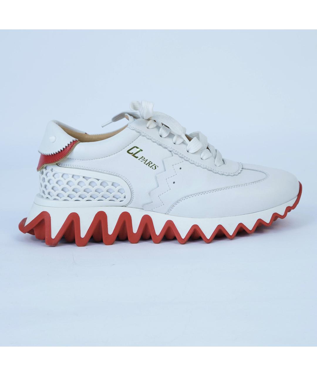 CHRISTIAN LOUBOUTIN Белые кожаные кроссовки, фото 2