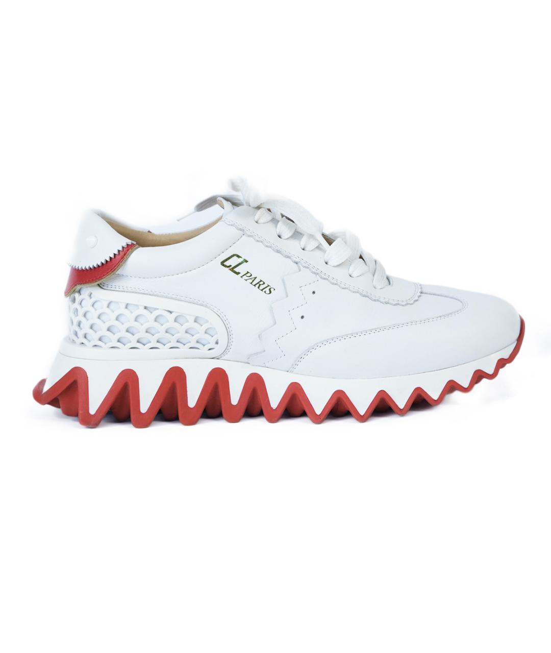 CHRISTIAN LOUBOUTIN Белые кожаные кроссовки, фото 8
