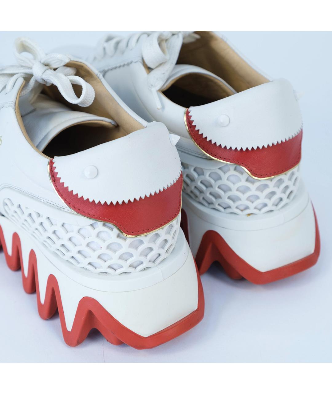 CHRISTIAN LOUBOUTIN Белые кожаные кроссовки, фото 6