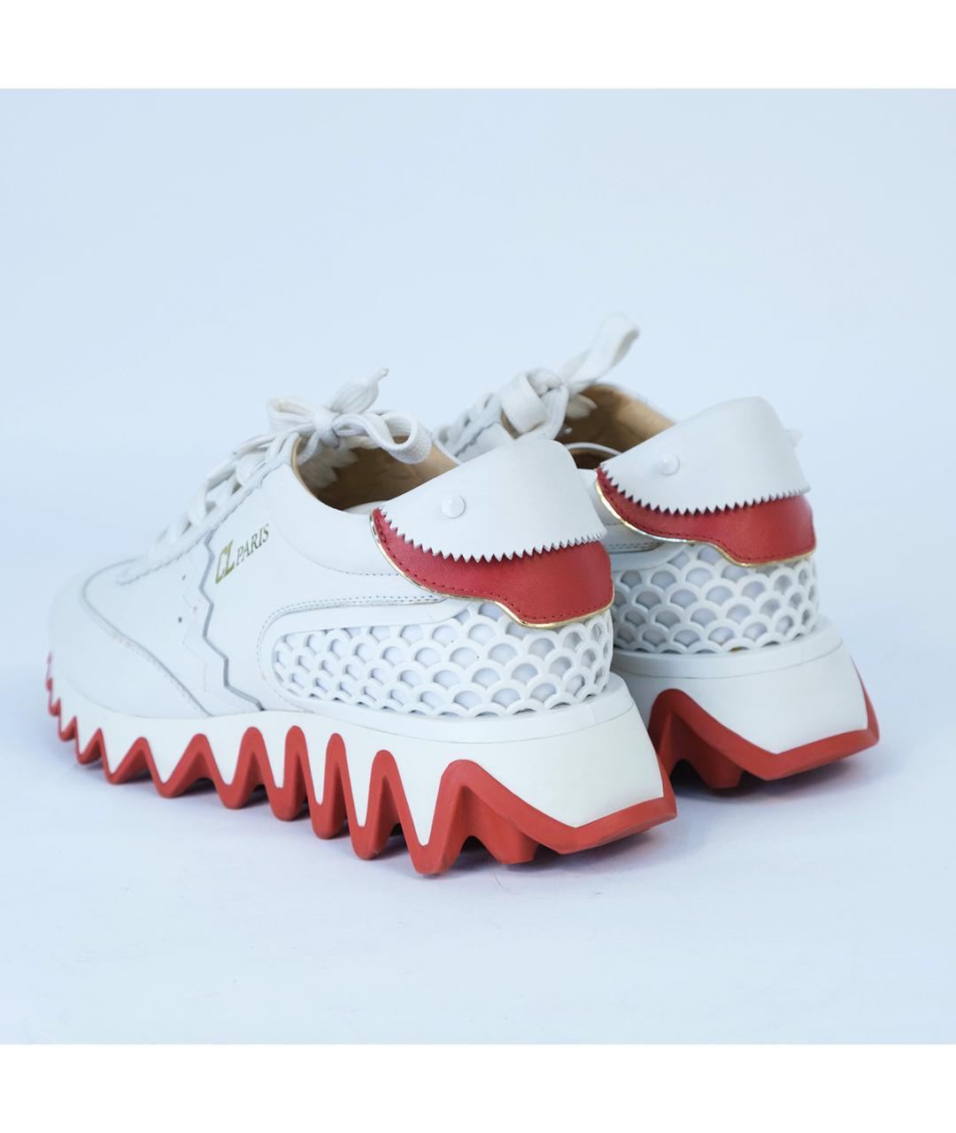 CHRISTIAN LOUBOUTIN Белые кожаные кроссовки, фото 7