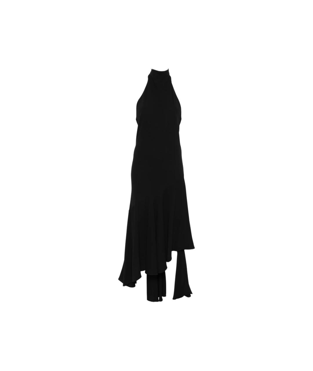 ALAIA Черное вискозное коктейльное платье, фото 1