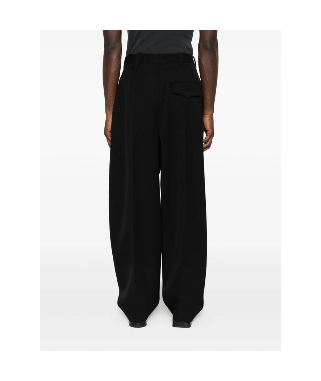 JACQUEMUS Черные шерстяные повседневные брюки, фото 3