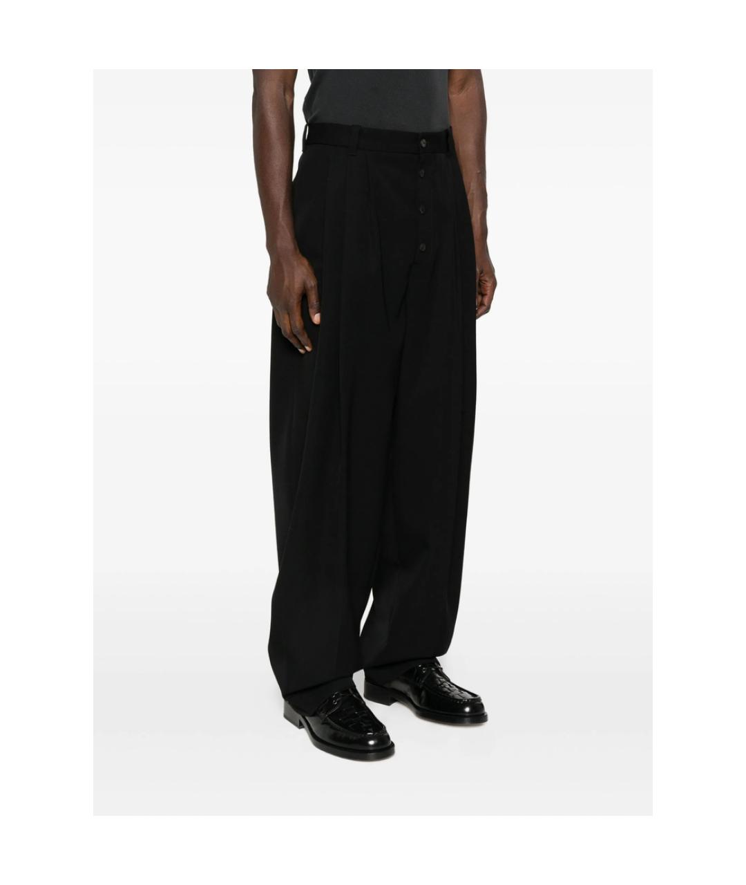 JACQUEMUS Черные шерстяные повседневные брюки, фото 2