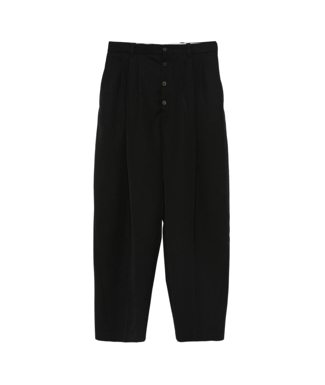JACQUEMUS Черные шерстяные повседневные брюки, фото 1