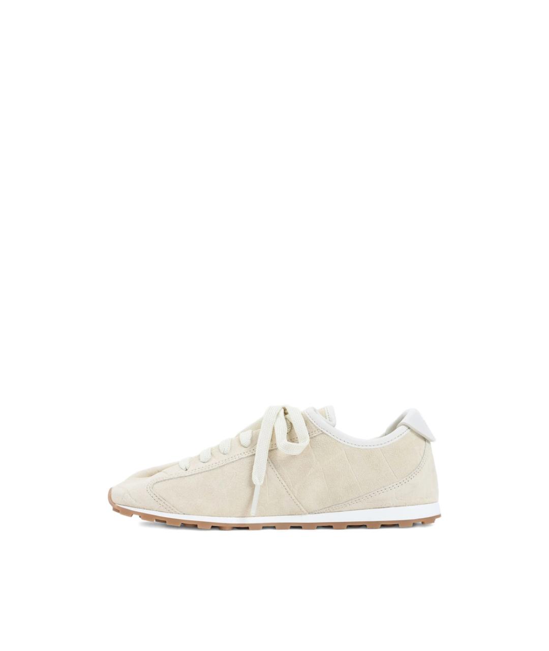 JACQUEMUS Бежевые кожаные кроссовки, фото 2