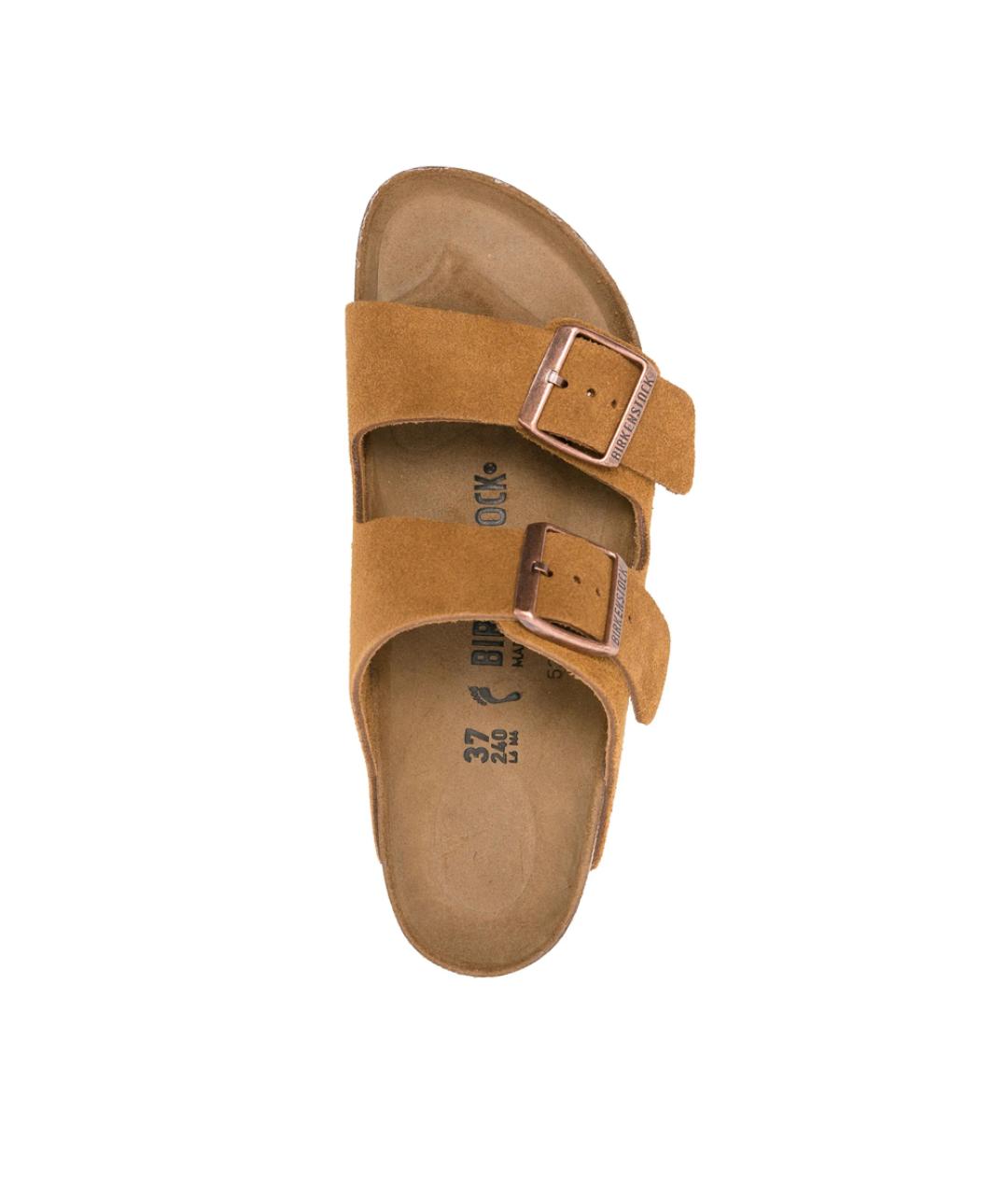 BIRKENSTOCK Коричневые замшевые сандалии, фото 4