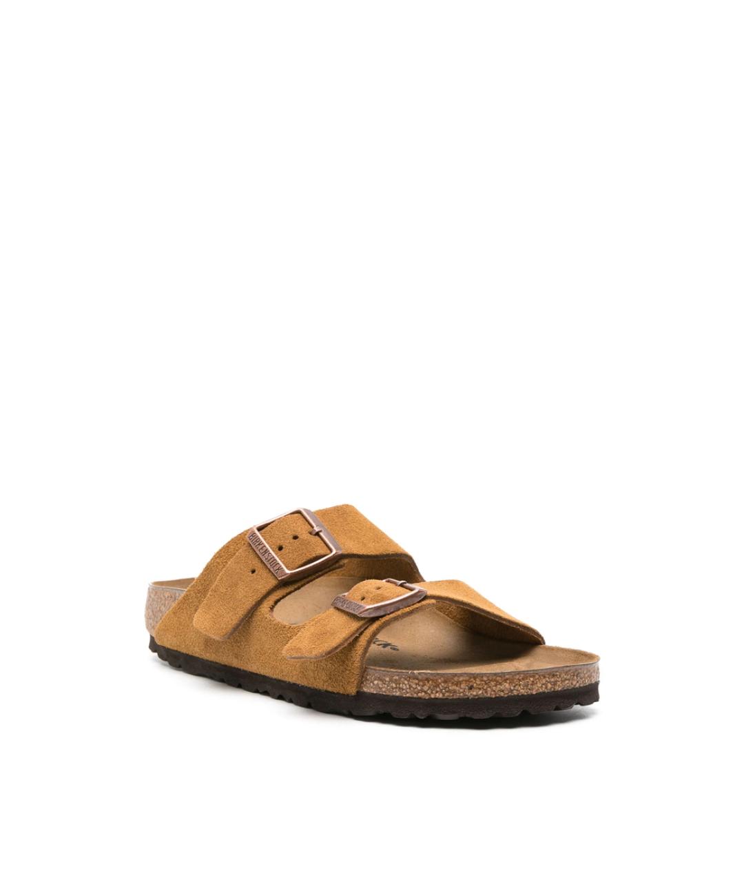 BIRKENSTOCK Коричневые замшевые сандалии, фото 2