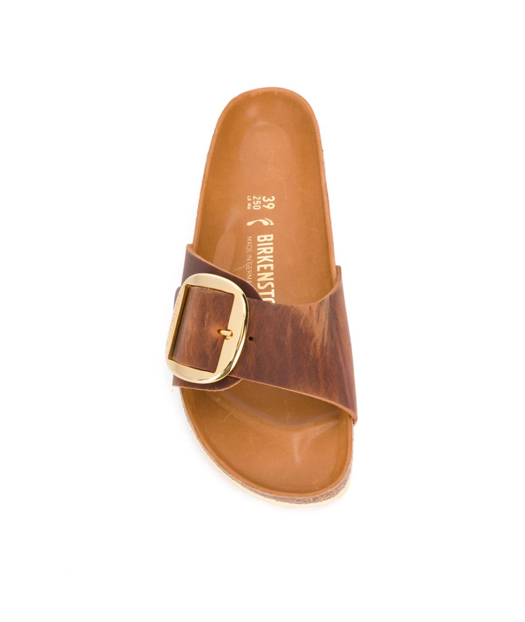 BIRKENSTOCK Коричневые кожаные сандалии, фото 4