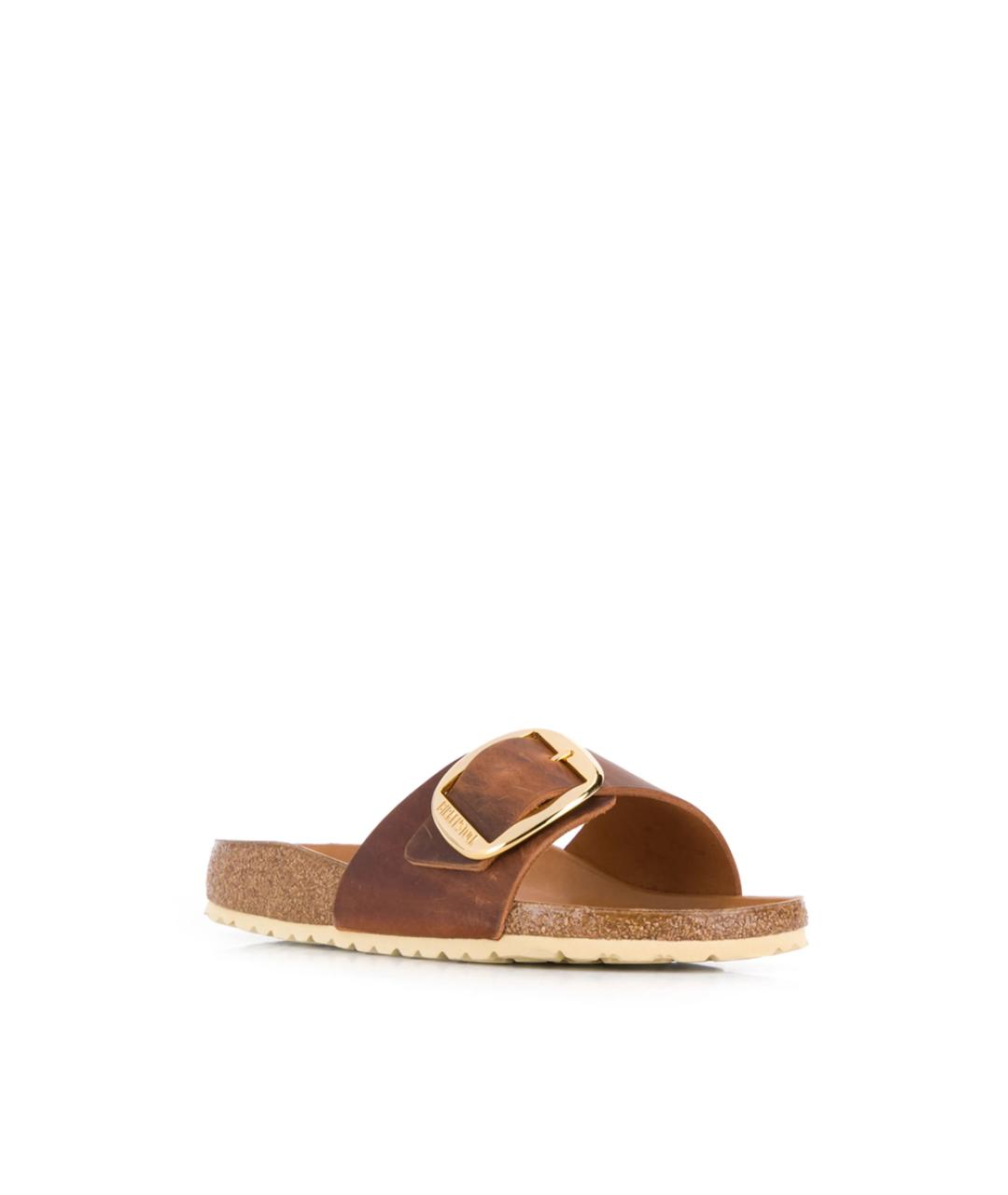 BIRKENSTOCK Коричневые кожаные сандалии, фото 2