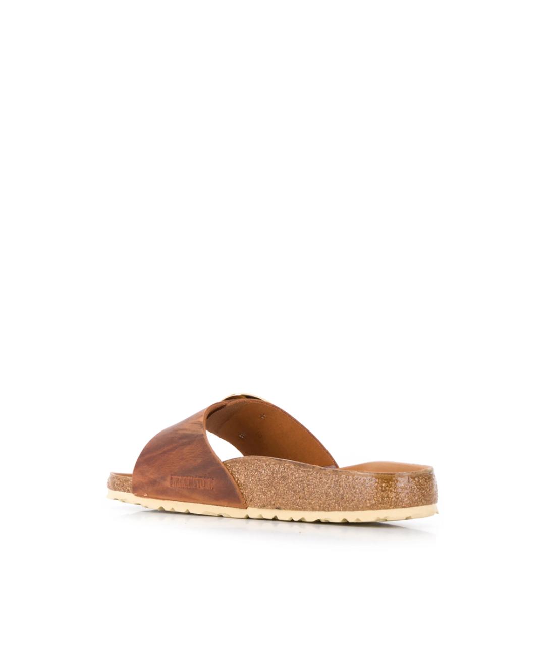 BIRKENSTOCK Коричневые кожаные сандалии, фото 3