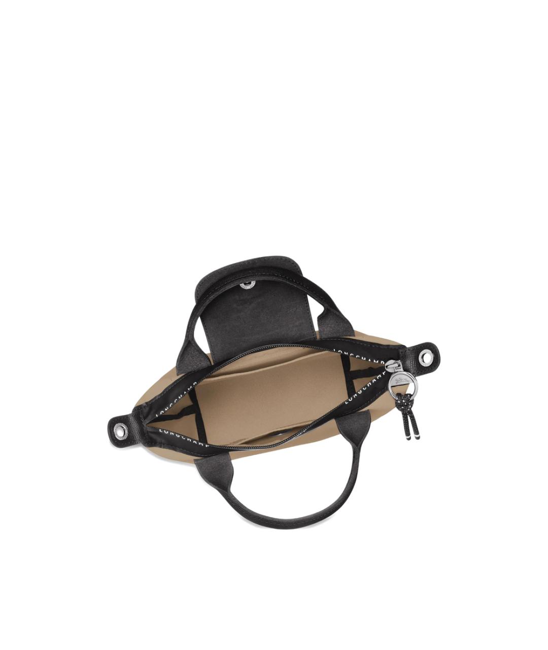 LONGCHAMP Бежевая кожаная сумка через плечо, фото 4