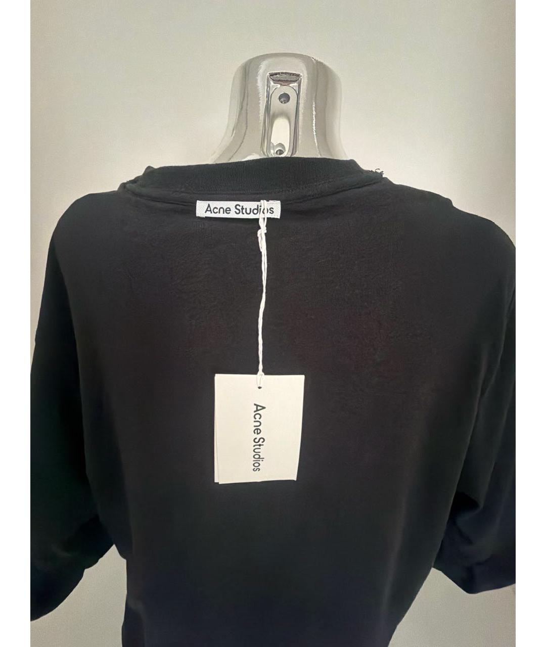 ACNE STUDIOS Черная хлопковая футболка, фото 3