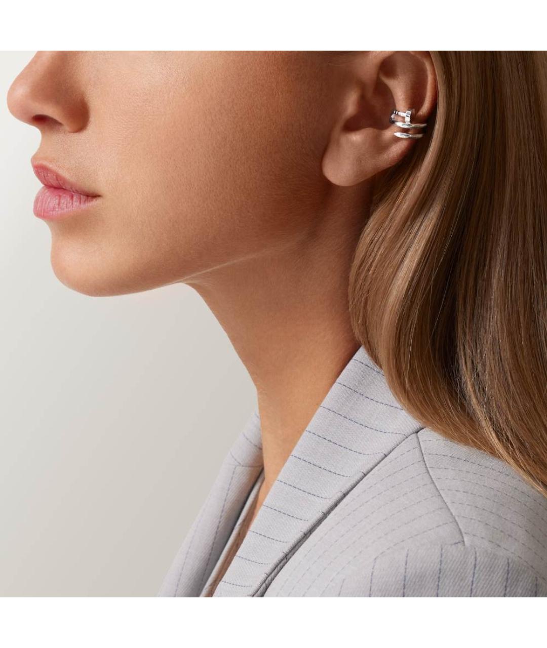 CARTIER Серебряные серьги из белого золота, фото 2