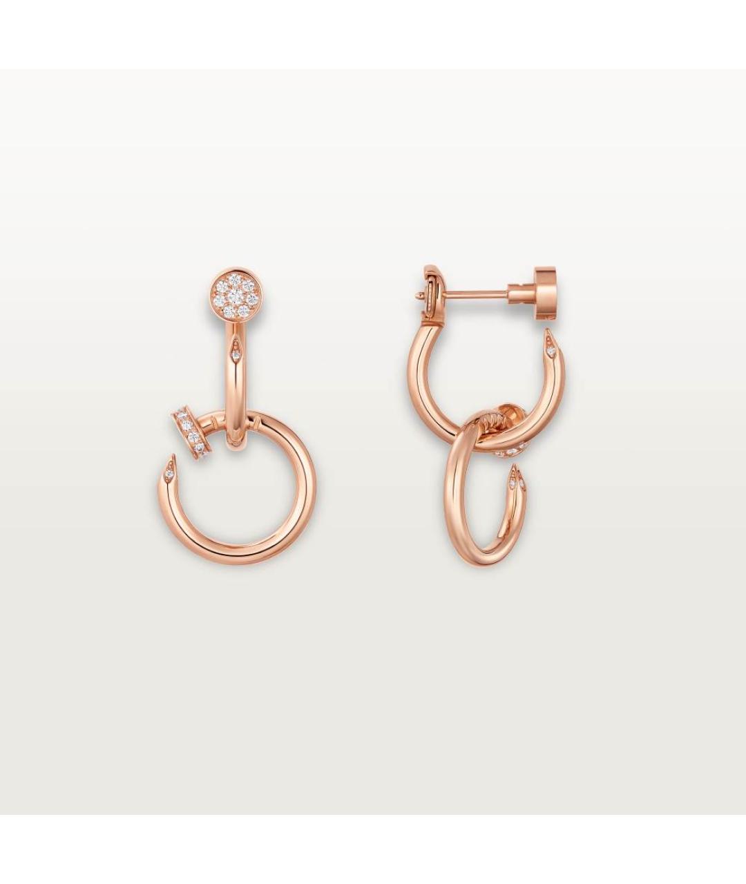 CARTIER Золотые серьги из розового золота, фото 3