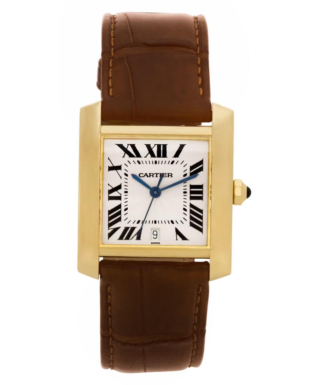 CARTIER Белые часы из желтого золота, фото 1