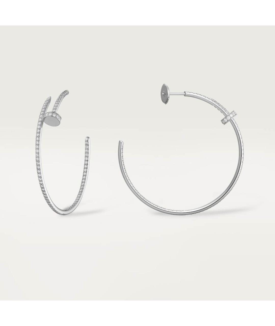 CARTIER Серебряные серьги из белого золота, фото 3