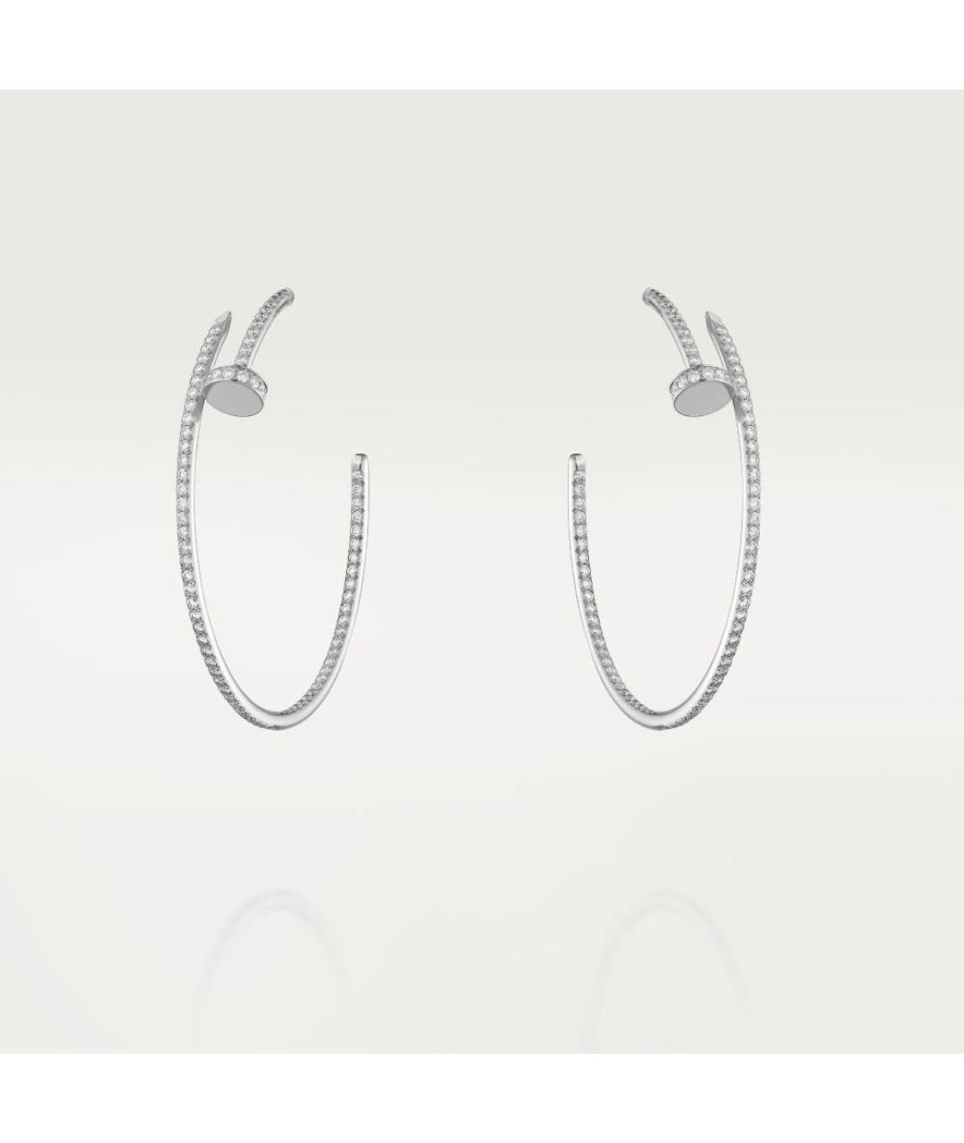 CARTIER Серебряные серьги из белого золота, фото 4