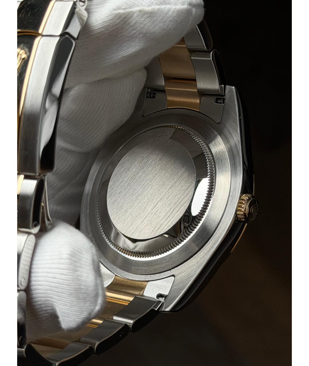 ROLEX Серые часы из желтого золота, фото 7