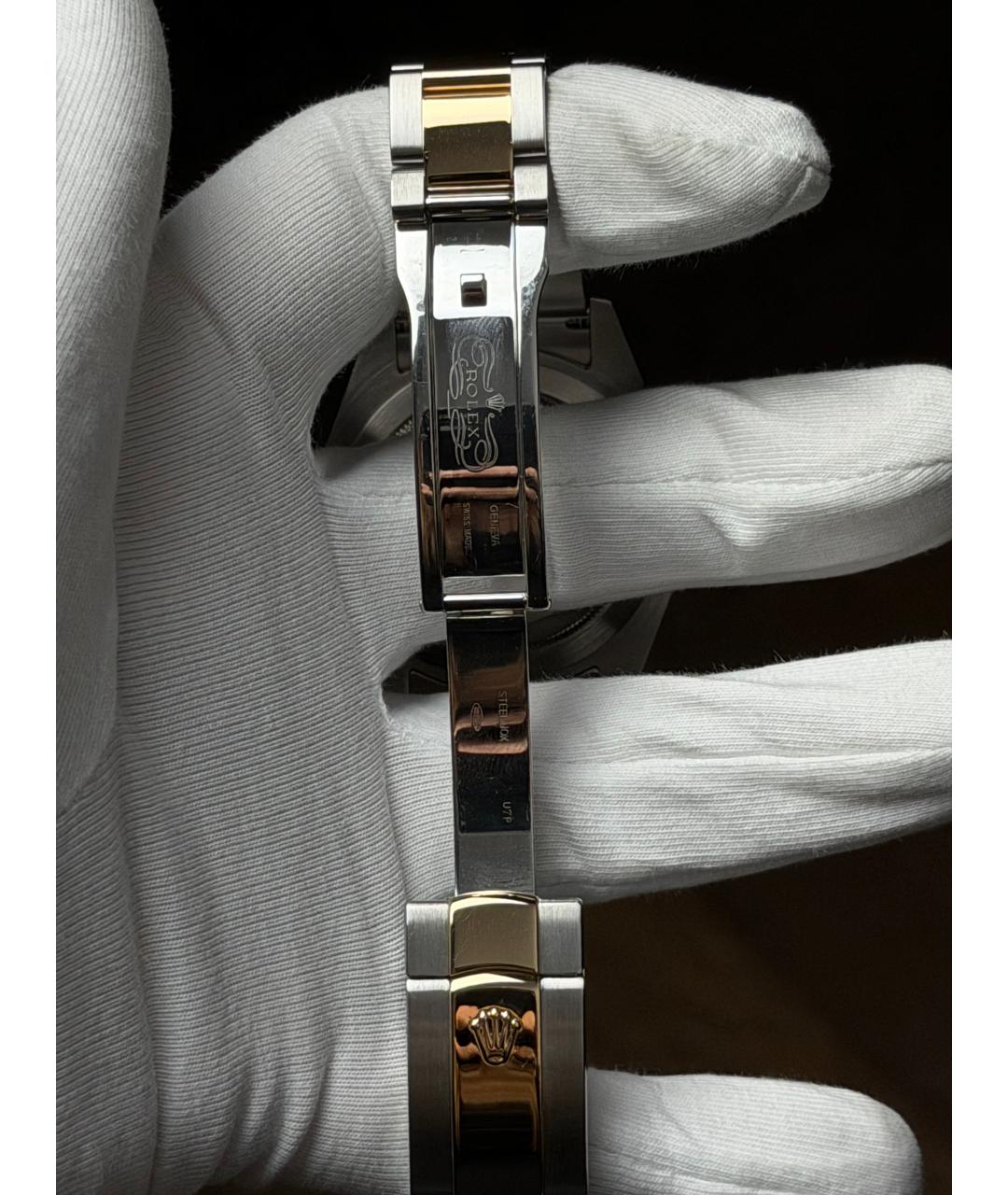 ROLEX Серые часы из желтого золота, фото 8
