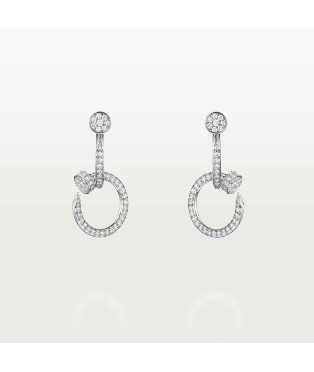 CARTIER Серебряные серьги из белого золота, фото 4