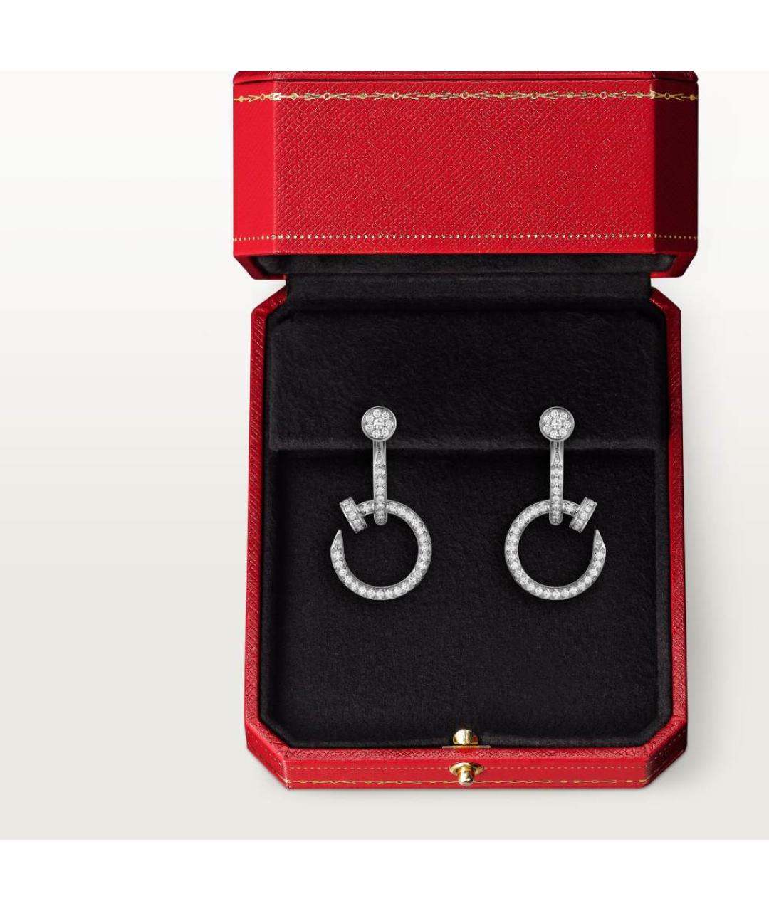 CARTIER Серебряные серьги из белого золота, фото 3