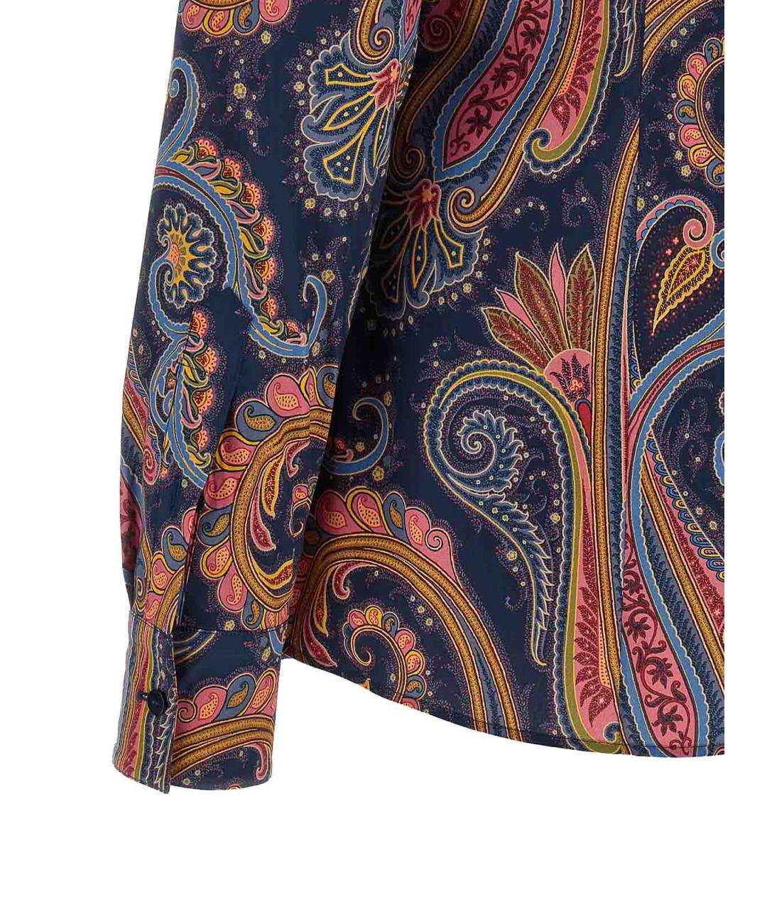ETRO Синяя хлопковая рубашка, фото 4