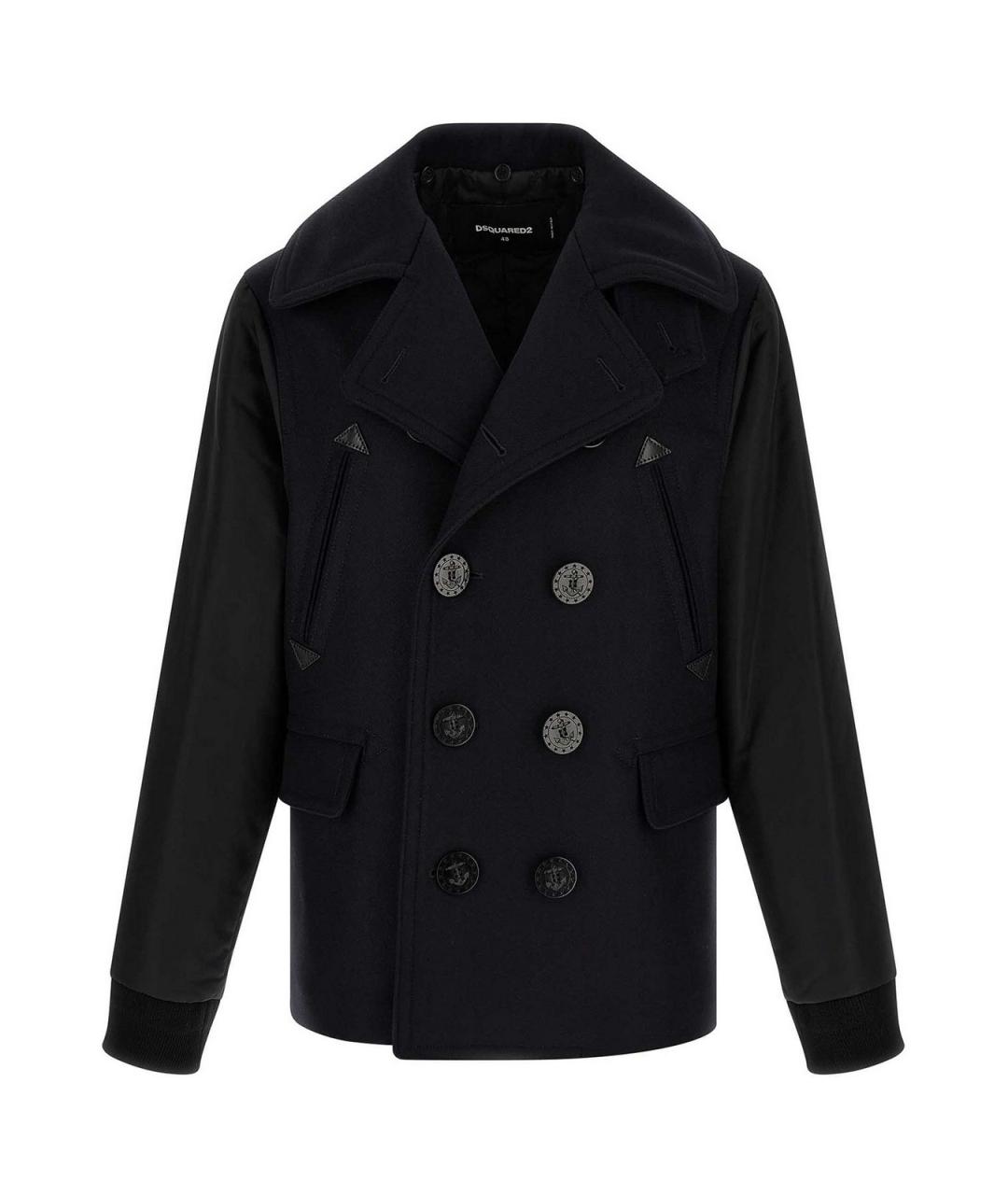 DSQUARED2 Синее шерстяное пальто, фото 2