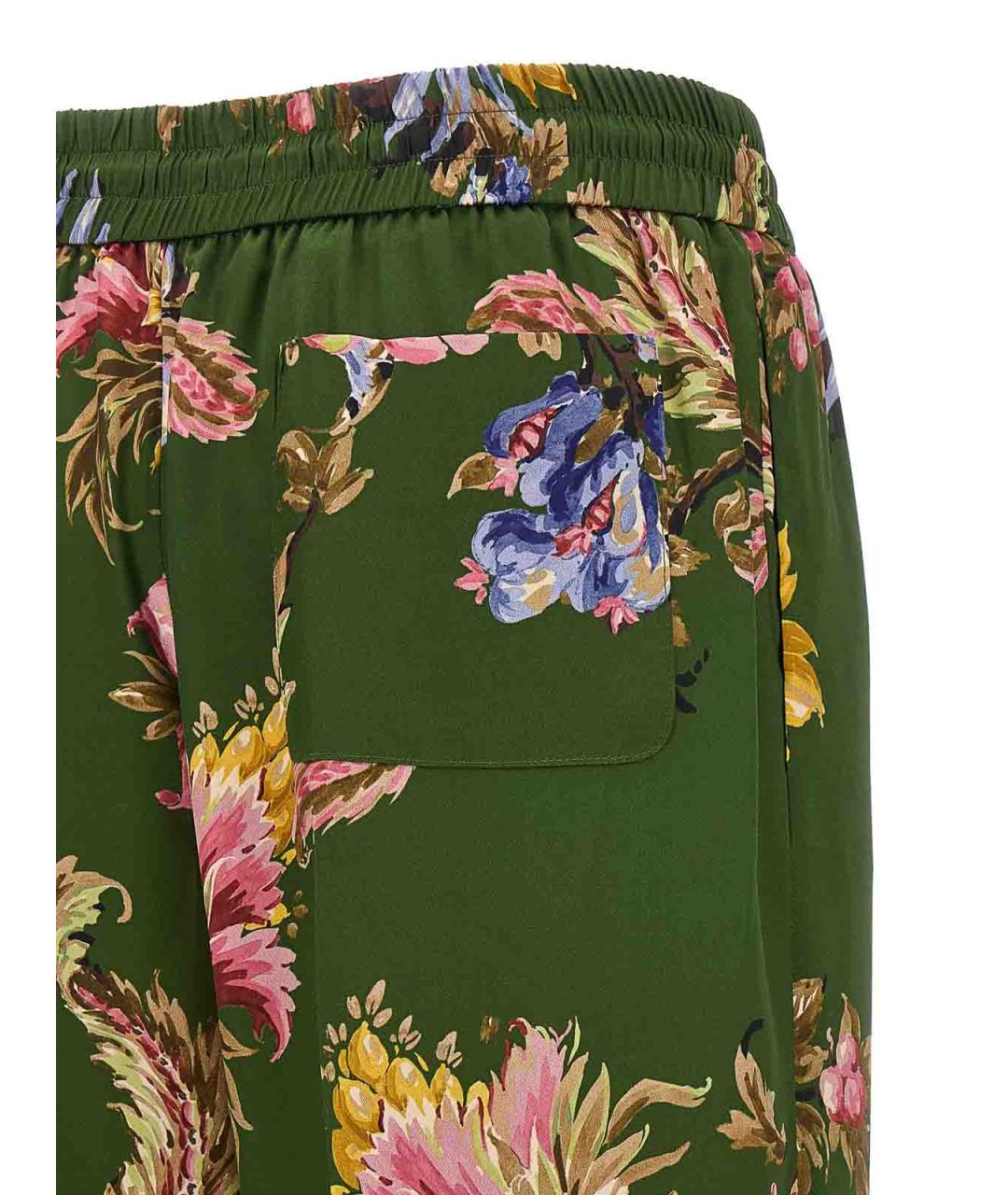 ETRO Зеленые прямые брюки, фото 4