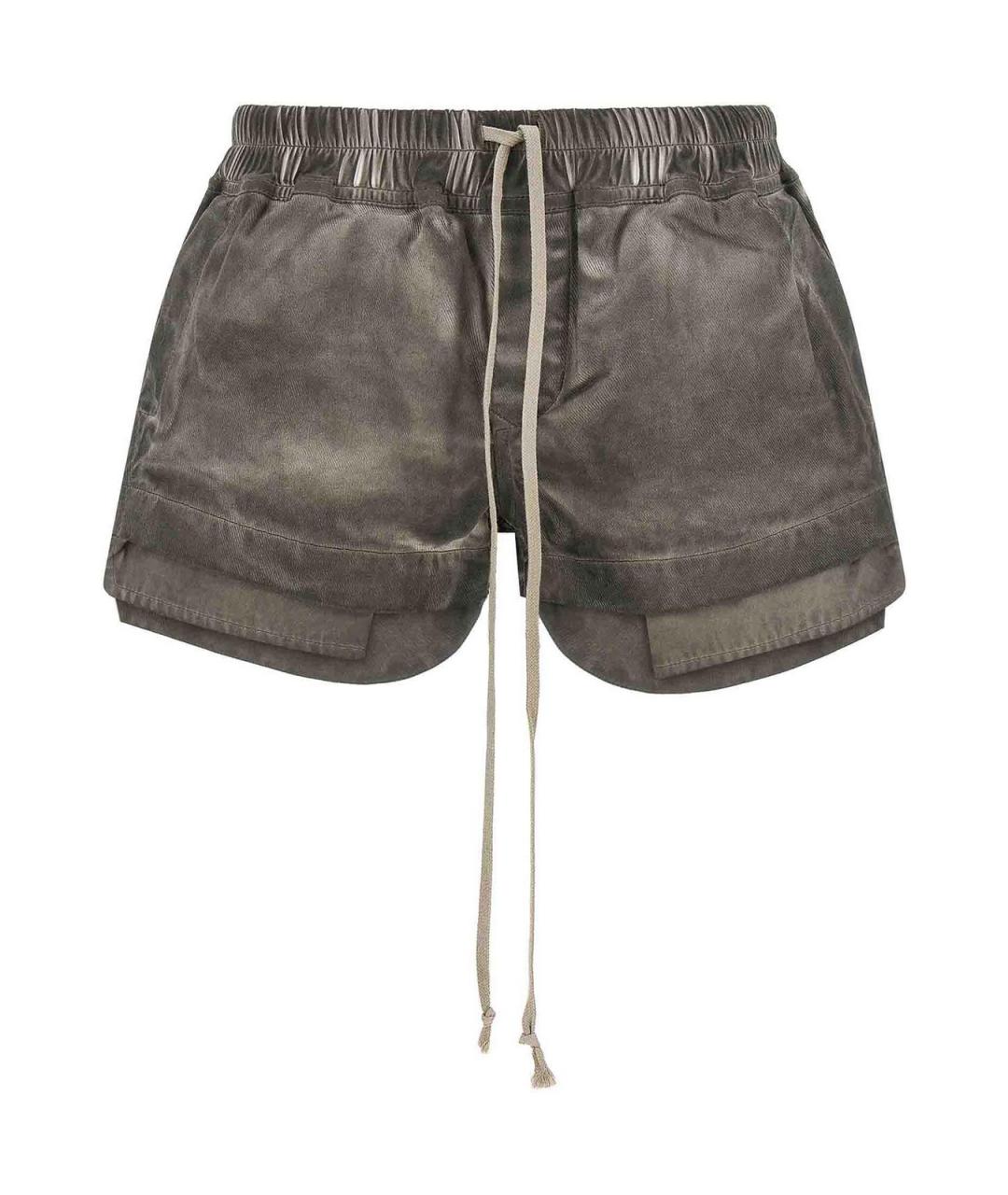 RICK OWENS DRKSHDW Серые хлопковые шорты, фото 1