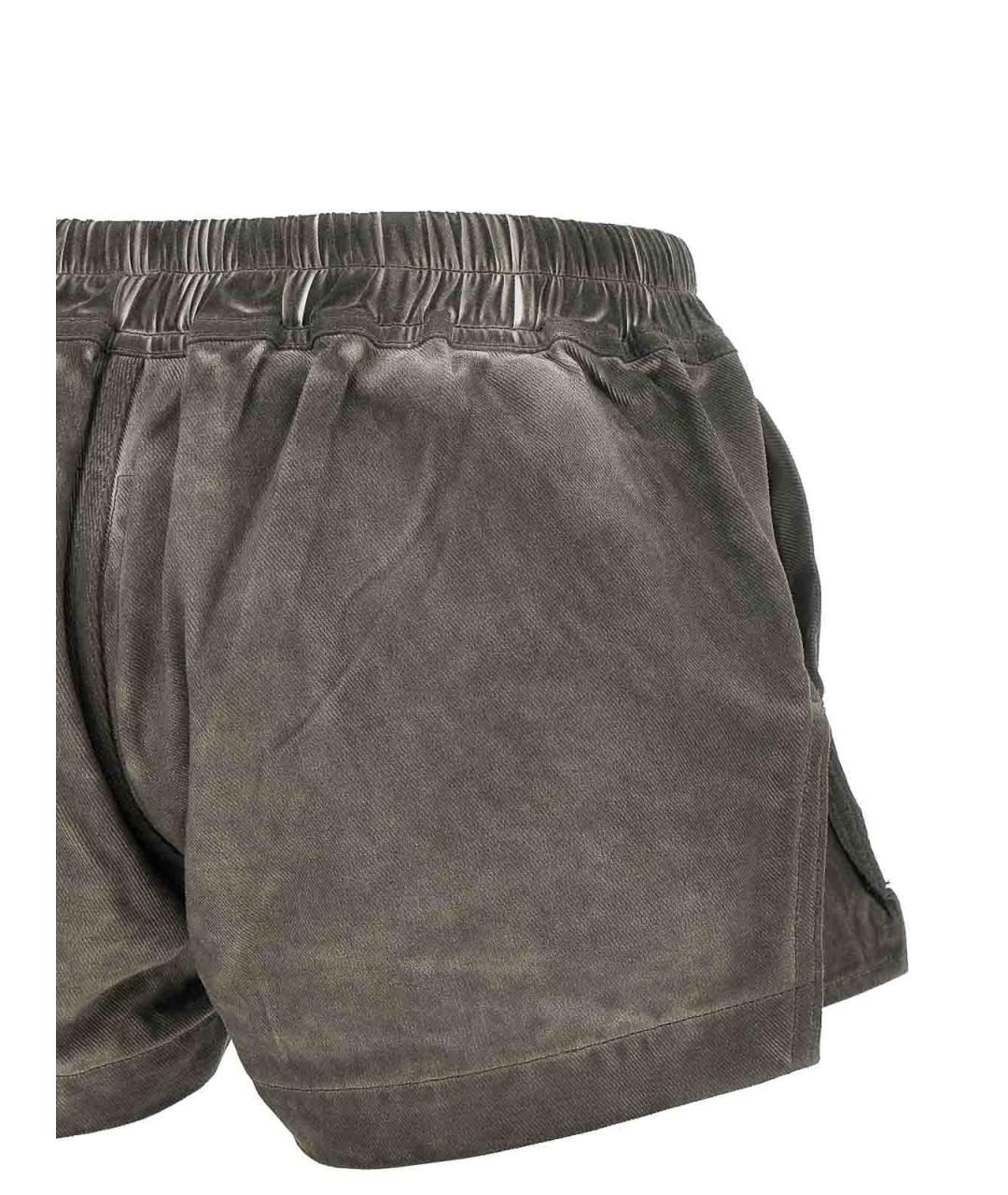 RICK OWENS DRKSHDW Серые хлопковые шорты, фото 4