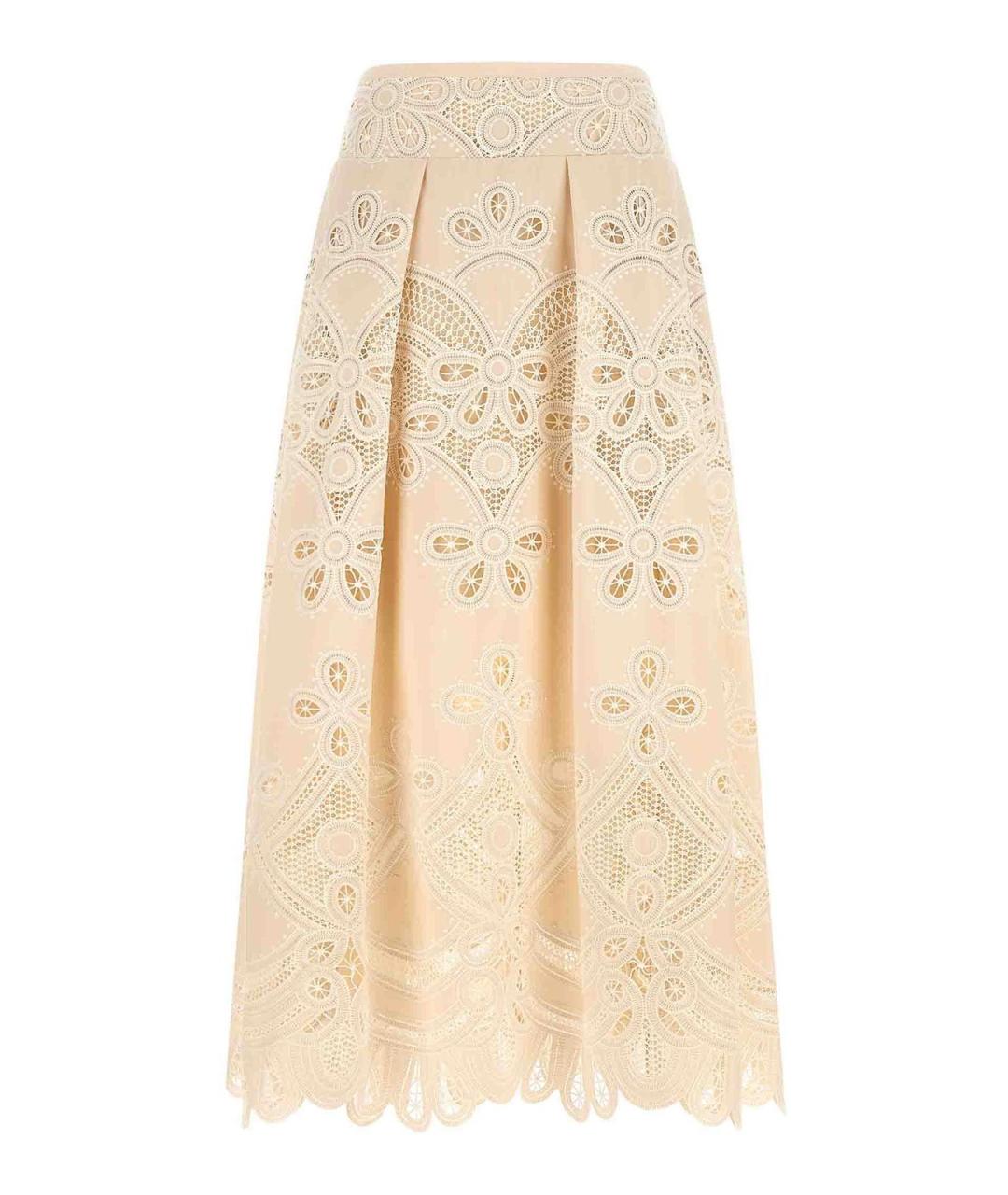 ELIE SAAB Белая полиэстеровая юбка миди, фото 1
